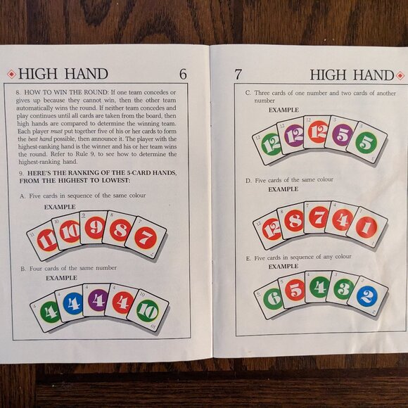 1984 Milton Bradley HIGH HAND board game. Revealed Hands & Shifting Strategies! - Picture 7 of 8